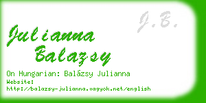 julianna balazsy business card